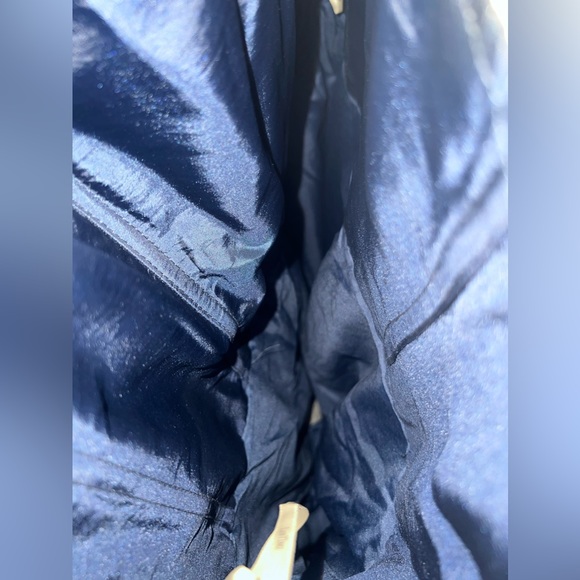 Lanting Bride Dark Blue & White Floral Fluffy Wedding Bridesmaids dress size XL - Picture 5 of 10